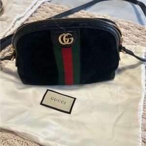 Gucci Teal Interior with Gold Zipper